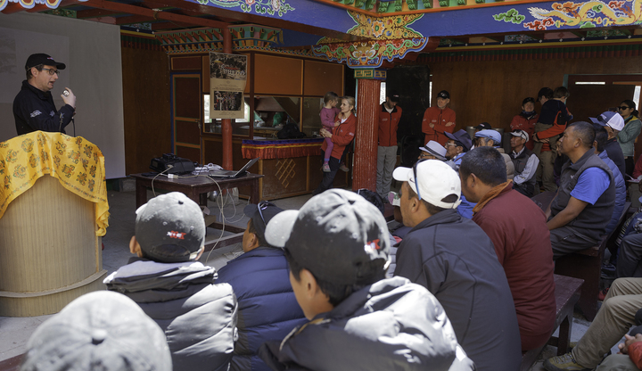 Andrew presents his data to the audience Andrew presents his data to the audience