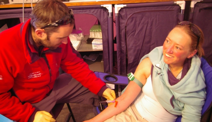 Blood sampling at EBC Blood sampling at EBC